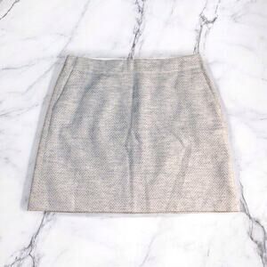 Ann Taylor LOFT Women Blue White Skirt Size 10 Lined With Pockets